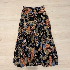 Chadwicks Black Floral Maxi Skirt